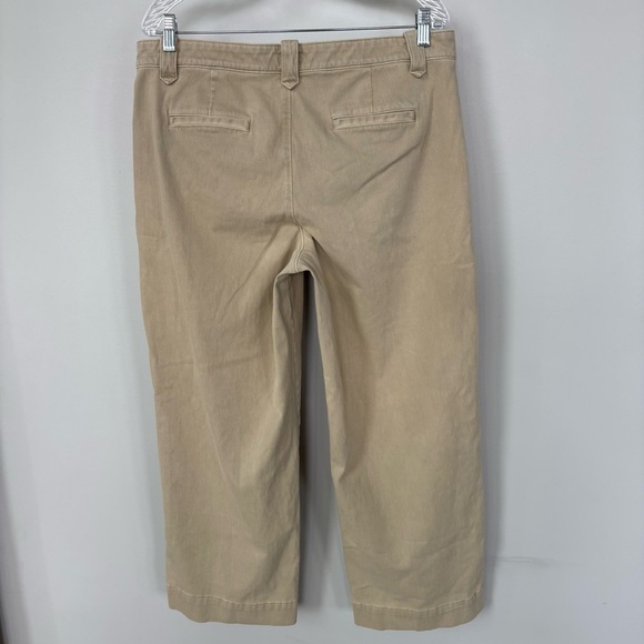 Faherty Wide Leg Organic Cotton Crop Pants Jeans Size 14 - Picture 3 of 7